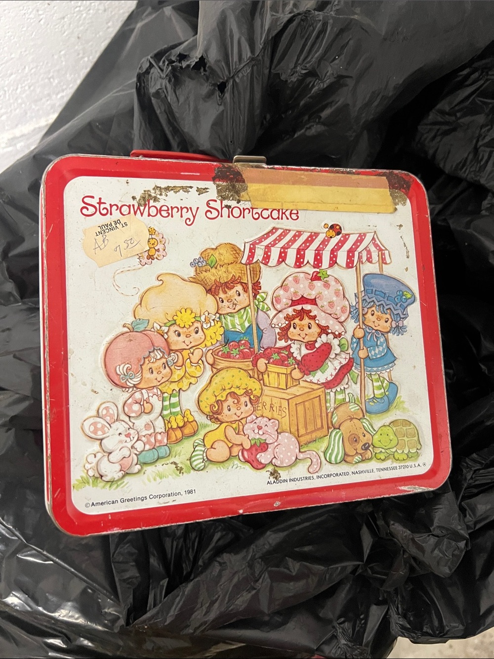 Strawberry Shortcake Red Decorative Metal Tin by American Greetings